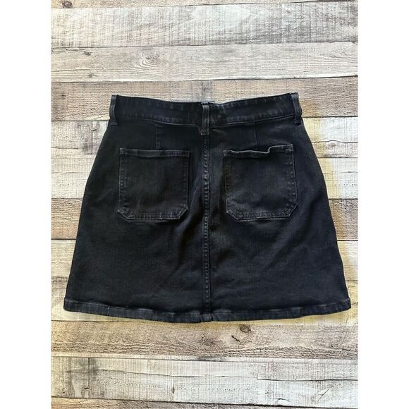 Madewell Denim Utility Zip Skirt in Black Frost | Size 26 - Picture 2 of 9